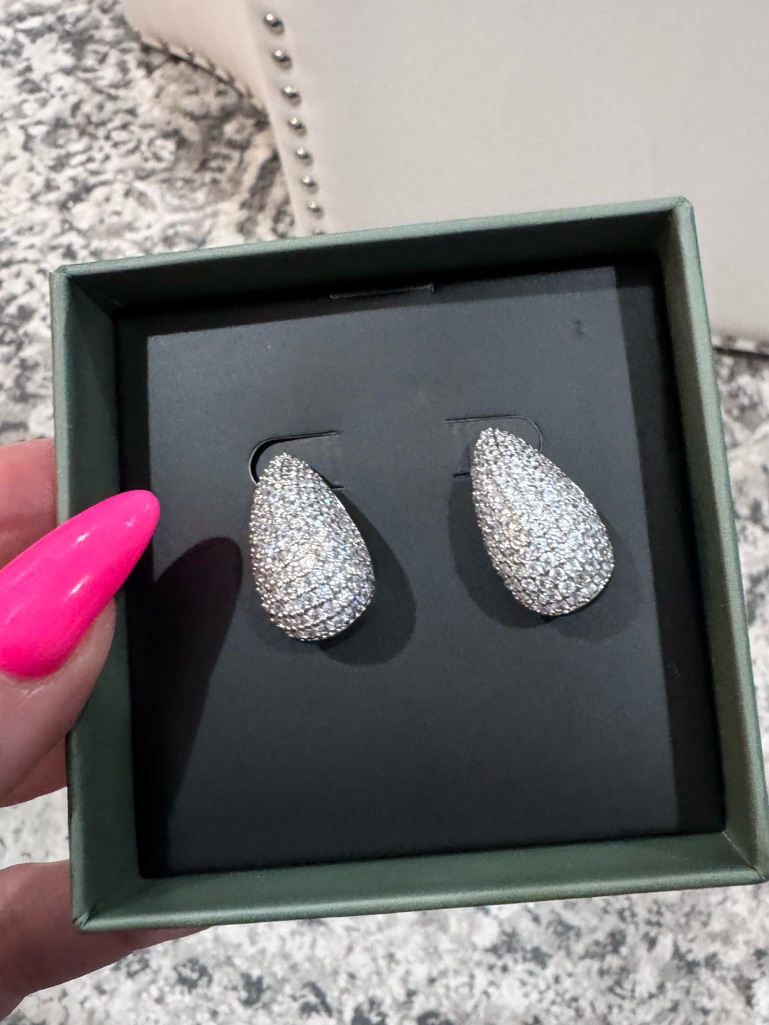 Jewels By Sunaina Silver Crystal Earrings